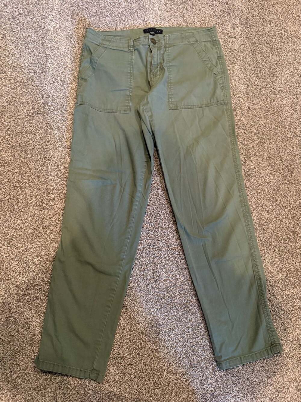 Sanctuary Griff Tapered Fatigue Cargo Pants Size 27 Green Utility